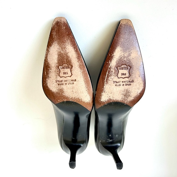 STUART WEITZMAN Brown Pearlized Pointed Toe Pumps—SZ. 7.5 - Picture 10 of 12